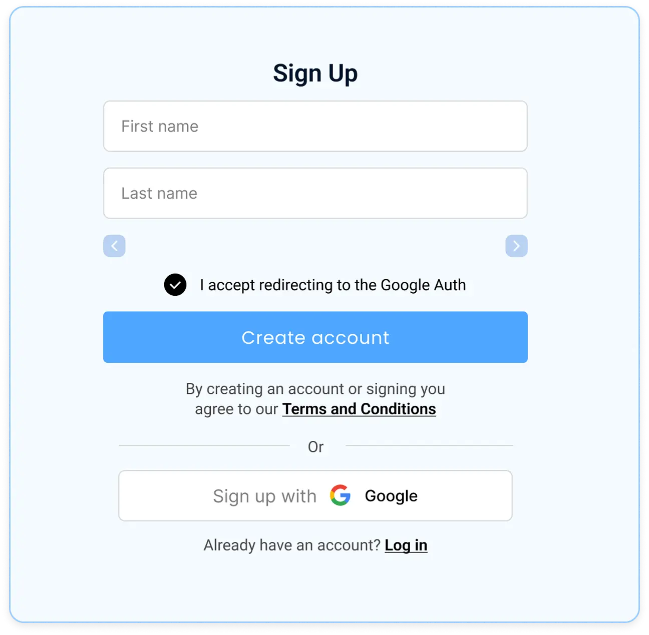 Sign Up